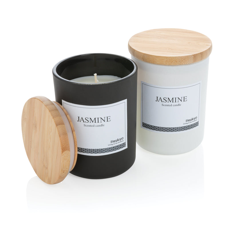 Load image into Gallery viewer, Wooden bamboo lid scented candle pack of 25 Custom Wood Designs __label: Multibuy black-wooden-bamboo-lid-scented-candle-pack-of-25-53613167214935