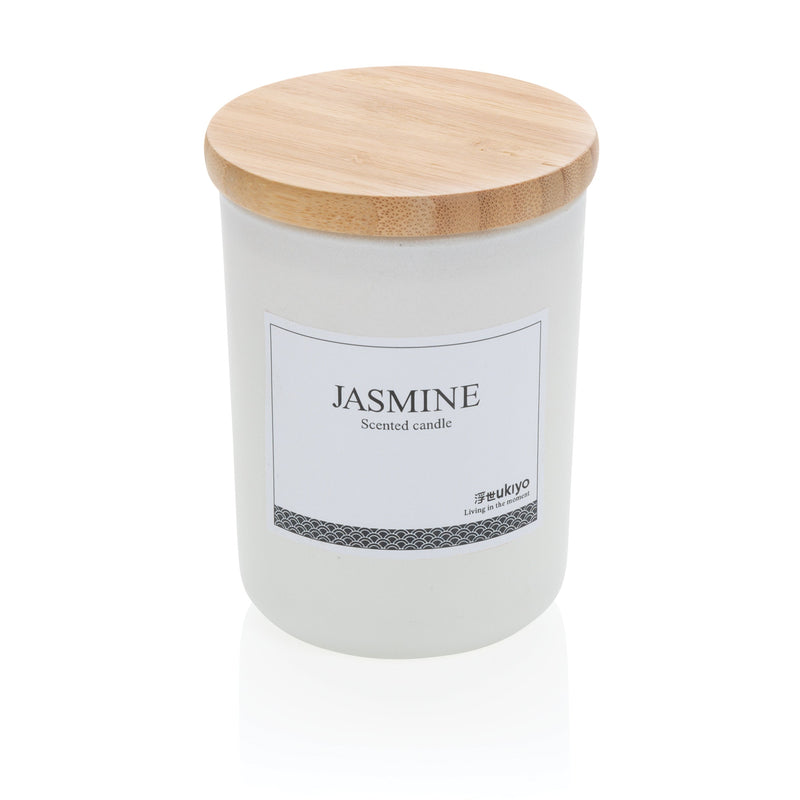 Load image into Gallery viewer, Wooden bamboo lid scented candle pack of 25 White Custom Wood Designs __label: Multibuy black-wooden-bamboo-lid-scented-candle-pack-of-25-53613170327895