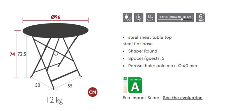 Load image into Gallery viewer, Bistro Table  Ø 96 - Custom Wood Designs Bistro Table  Ø 96 made from [material] –  [use_case] | Custom Wood Designs
