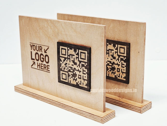 QR Display Stands A5 (Natural) 10-1000 Custom Wood Designs CU4D7E_1