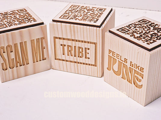 QR Code Block Natural 3 sides Branded 10-1000 Custom Wood Designs CU59CC_1_d2730008-0c34-4d5d-89bc-da1554e34672