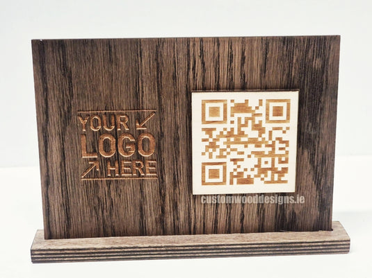 QR Display Stands A5 (Dark Oak) 10-1000 Custom Wood Designs CU964E_1
