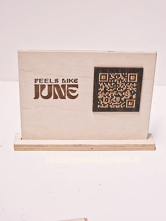 QR Display Stands A5 (Natural) 10-1000 Custom Wood Designs CU9B91_1