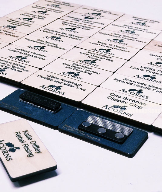 Blonde Birch Name Badges MOQ 10pcs Bespoke Made Custom Wood Designs __label: Multibuy CUSTOM_1_c205e47d-3a56-4be1-9969-b2b09b5499d8