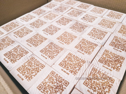 QR Code Block Natural 5 sides Branded 10-1000 Custom Wood Designs CUSTOM_3_0c1a5d6c-eb6a-435d-bd54-e330f8e515f6