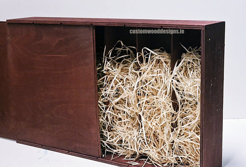 Sliding Lid 6 Bottle Box - Burgundy x 25 Corporate Gift Box with Wood Wool Custom Wood Designs box corporate gift hamper triple wine box wood wool CustomWoodDesignsIrelandCorporategiftboxesBottleBoxesGiftingboxesforbottleslaserengravedbottleboxespersonalisedbottleboxesCorporateboxesrusticboxwinebo_4_ac37dac5-ff70-4f0b-b755-44a15