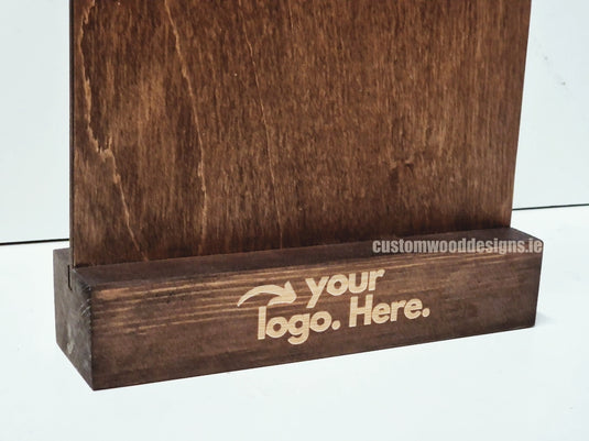 Clipboard Block Set - A4 Rich Brown x10 Custom Wood Designs CustomWoodDesignsIrelandDoublesidedA4sizePointofsaleInformationholderA4clipboardandblocksetInformationDisplayretailhospitalitycorporateCWD_1