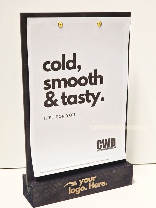 Double Sided Info Display - A4 Black x10 Custom Wood Designs CustomWoodDesignsIrelandDoublesidedA4sizePointofsaleInformationholderA4clipboardandblocksetInformationDisplayretailhospitalitycorporateCWD_7