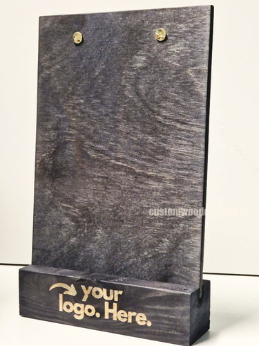 Double Sided Info Display - A5 Black x10 Custom Wood Designs CustomWoodDesignsIrelandDoublesidedA5sizePointofsaleInformationholderA5clipboardandblocksetInformationDisplayretailhospitalitycorporateCWD_5