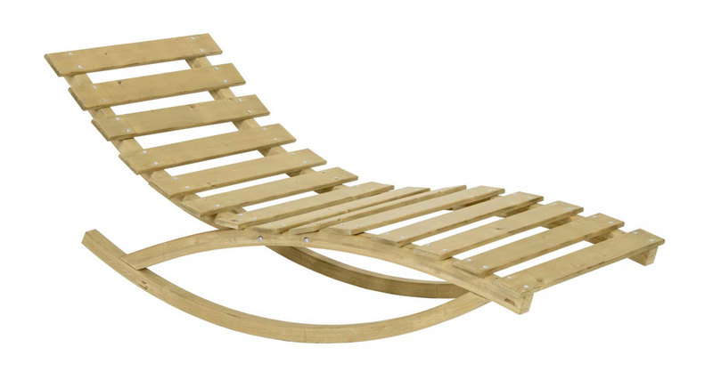 Load image into Gallery viewer, Rocking Lounger – FSC® Wooden Recliner with Reversible Outdoor Cushion - Custom Wood Designs Rocking Lounger – FSC® Wooden Recliner with Reversible Outdoor Cushion made from [material] –  [use_case] | Custom Wood Designs

