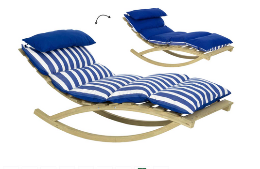 Rocking Lounger – FSC® Wooden Recliner with Reversible Outdoor Cushion - Custom Wood Designs Rocking Lounger – FSC® Wooden Recliner with Reversible Outdoor Cushion made from [material] –  [use_case] | Custom Wood Designs