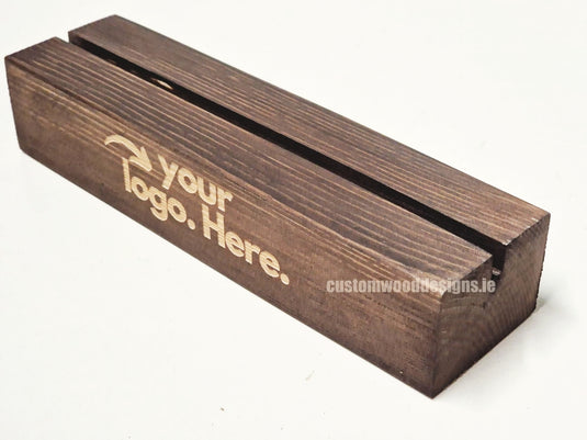 A4 Rustic Brown Pine Display Block – Black (Pack of 10) - Custom Wood Designs