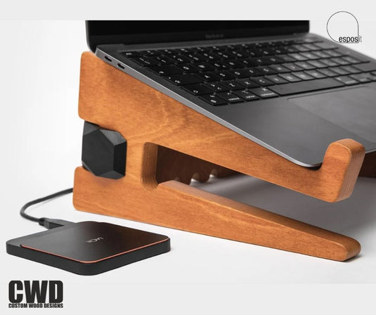 Supporto pc portatile UP+ Oak - Custom Wood Designs