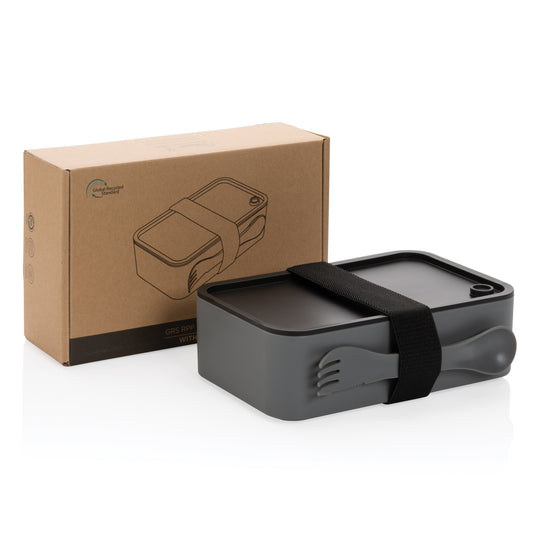 GRS recycled PP lunch box with spork - Custom Wood Designs
