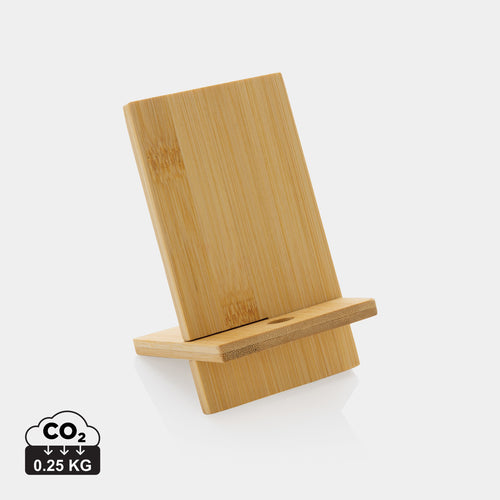Bamboo phone stand in kraft box - Custom Wood Designs