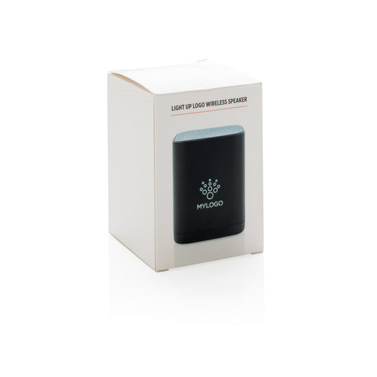 Light up logo wireless speaker - Custom Wood Designs