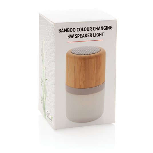 Bamboo colour changing 3W speaker light - Custom Wood Designs