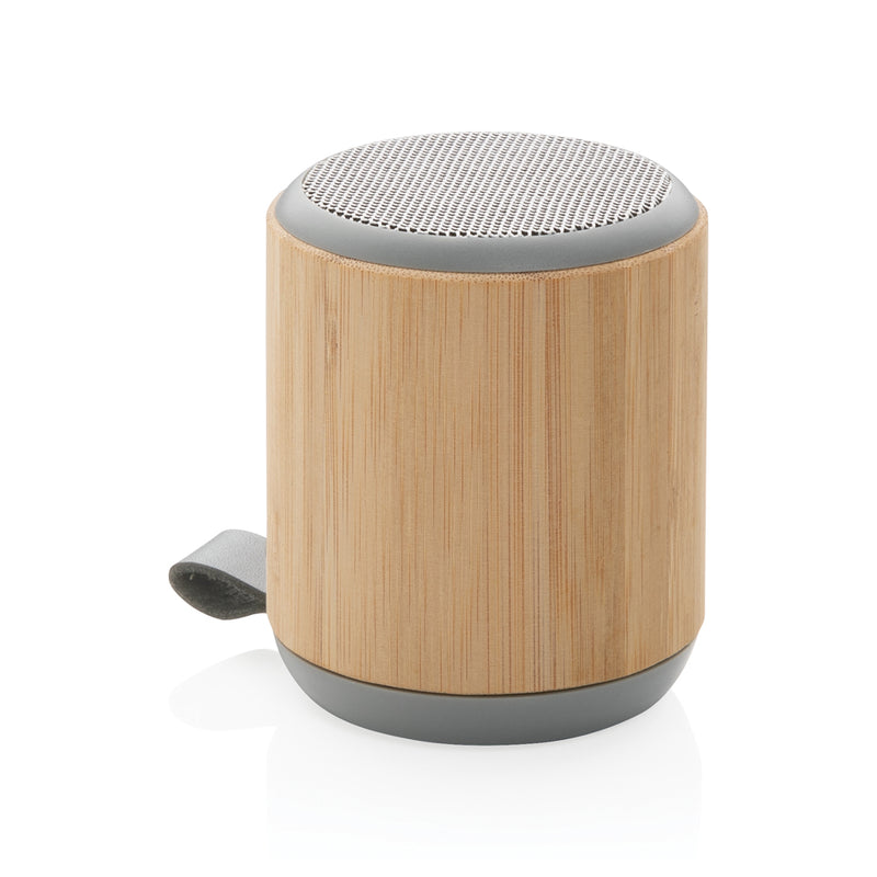 Load image into Gallery viewer, Bamboo and fabric 3W wireless speaker - Custom Wood Designs
