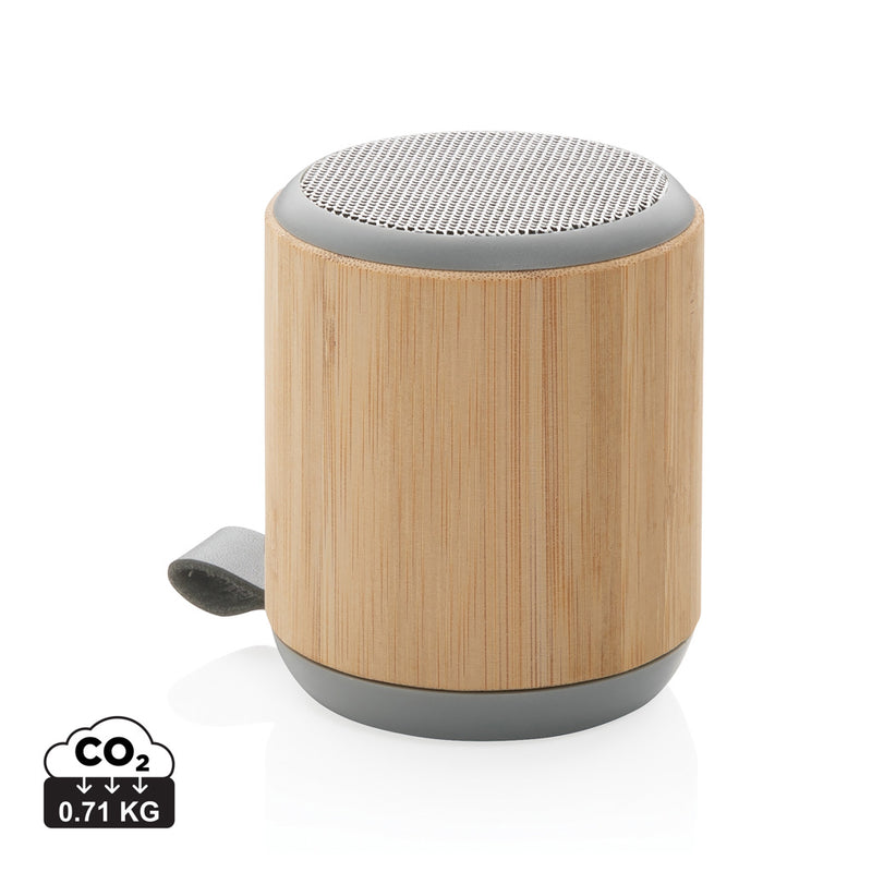 Load image into Gallery viewer, Bamboo and fabric 3W wireless speaker - Custom Wood Designs
