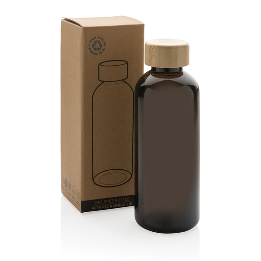 RCS RPET bottle with bamboo lid - Custom Wood Designs