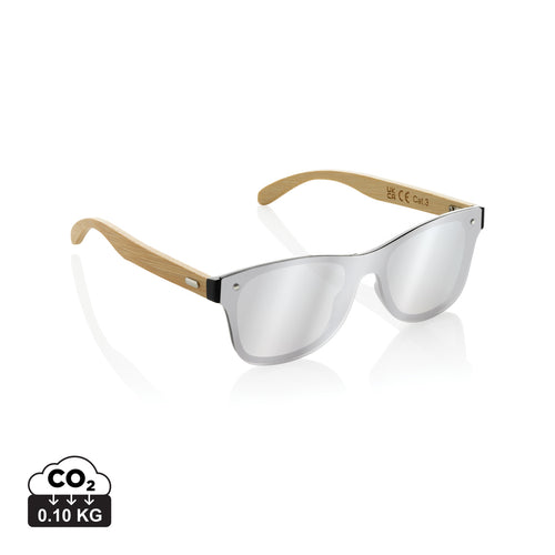 Prism RCS recycled plastic sunglasses with bamboo frame - Custom Wood Designs