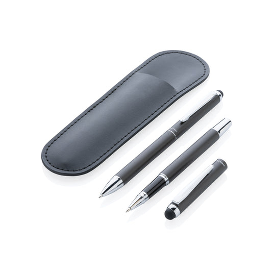 Swiss Peak deluxe pen set in PU pouch - Custom Wood Designs