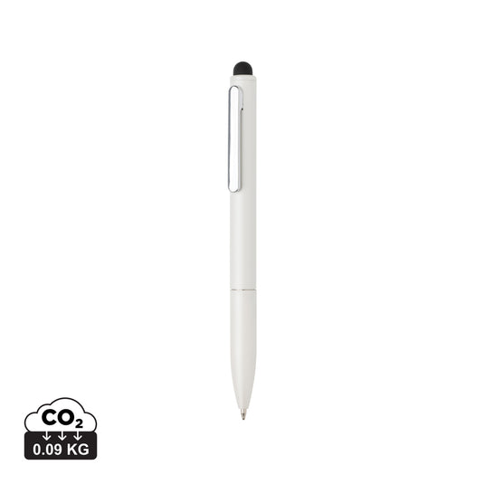 Kymi RCS certified recycled aluminium pen with stylus - Custom Wood Designs