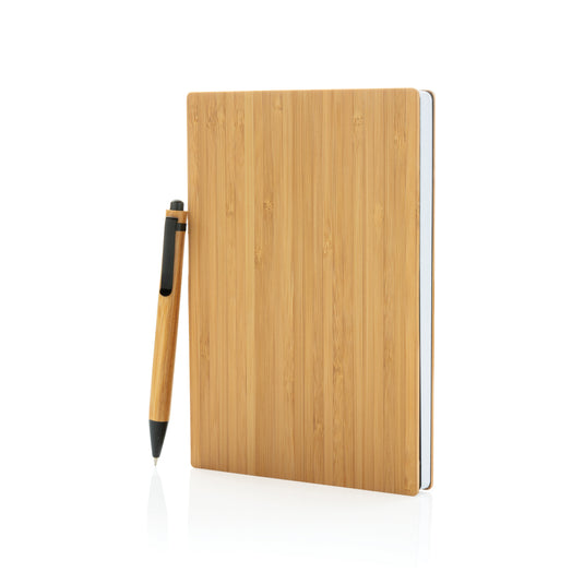 A5 Bamboo notebook & pen set - Custom Wood Designs