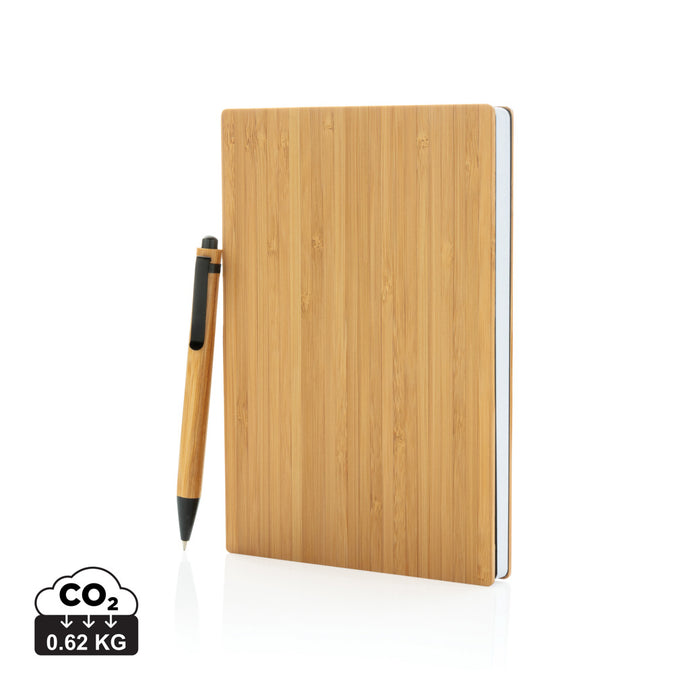 A5 Bamboo notebook & pen set - Custom Wood Designs