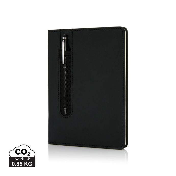 Standard hardcover PU A5 notebook with stylus pen - Custom Wood Designs