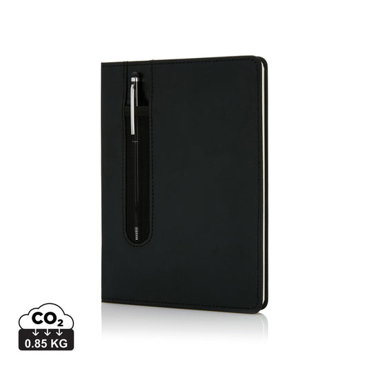 Standard hardcover PU A5 notebook with stylus pen - Custom Wood Designs