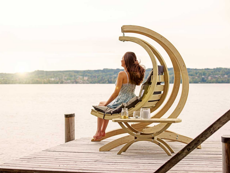 Load image into Gallery viewer, Swing Chair &amp; Stand Set - Custom Wood Designs Swing Chair &amp; Stand Set made from [material] –  [use_case] | Custom Wood Designs
