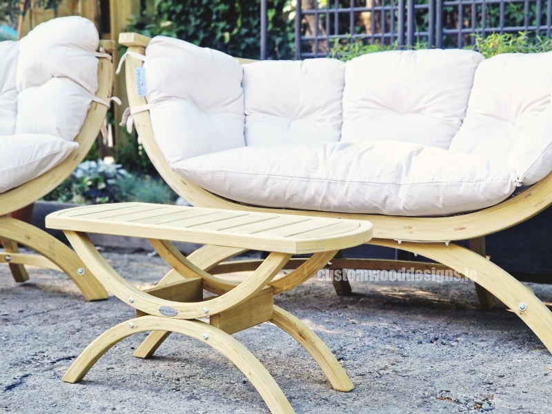 Load image into Gallery viewer, Siena Lounge Set with Tavolino Table - Custom Wood Designs Siena Lounge Set with Tavolino Table made from [material] –  [use_case] | Custom Wood Designs
