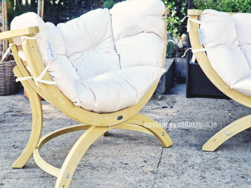 Load image into Gallery viewer, Siena Lounge Set with Tavolino Table - Custom Wood Designs Siena Lounge Set with Tavolino Table made from [material] –  [use_case] | Custom Wood Designs
