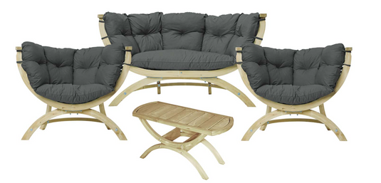 Siena Lounge Set with Tavolino Table - Custom Wood Designs Siena Lounge Set with Tavolino Table made from [material] –  [use_case] | Custom Wood Designs