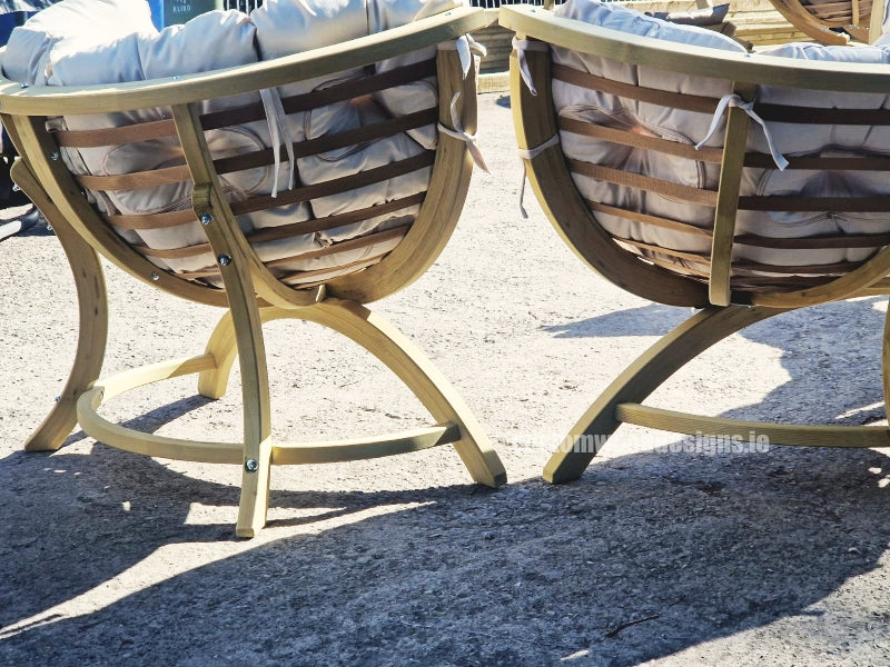 Load image into Gallery viewer, Siena Lounge Set with Tavolino Table - Custom Wood Designs Siena Lounge Set with Tavolino Table made from [material] –  [use_case] | Custom Wood Designs
