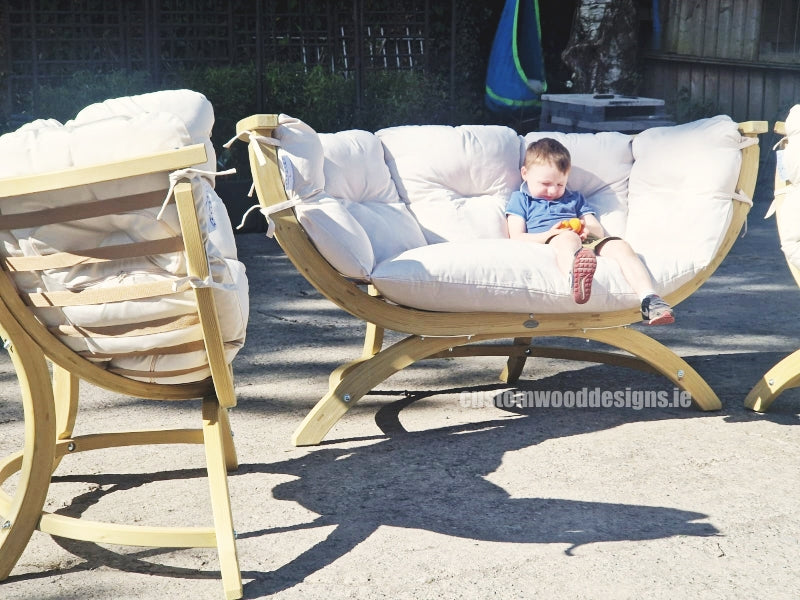 Load image into Gallery viewer, Siena Lounge Set with Tavolino Table - Custom Wood Designs Siena Lounge Set with Tavolino Table made from [material] –  [use_case] | Custom Wood Designs
