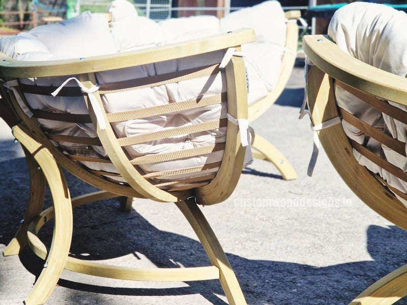 Load image into Gallery viewer, Siena Lounge Set with Tavolino Table - Custom Wood Designs Siena Lounge Set with Tavolino Table made from [material] –  [use_case] | Custom Wood Designs
