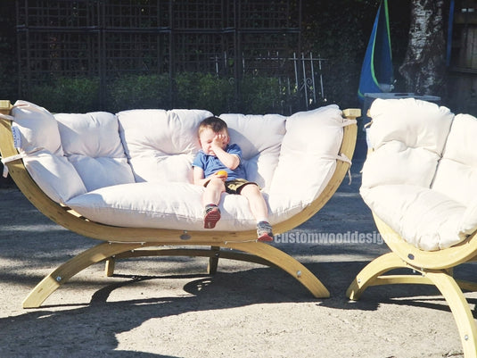 Siena Lounge Set with Tavolino Table - Custom Wood Designs Siena Lounge Set with Tavolino Table made from [material] –  [use_case] | Custom Wood Designs