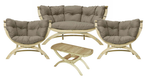 Siena Lounge Set with Tavolino Table - Custom Wood Designs Siena Lounge Set with Tavolino Table made from [material] –  [use_case] | Custom Wood Designs