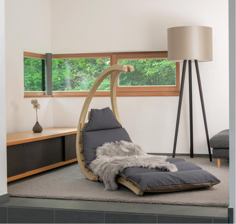 Load image into Gallery viewer, Swing Lounger - Custom Wood Designs Swing Lounger made from [material] – Ideal for [use_case] | Custom Wood Designs
