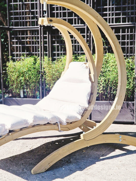 Swing Lounger & Stand Set - Custom Wood Designs Swing Lounger & Stand Set made from [material] –  [use_case] | Custom Wood Designs