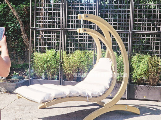 Swing Lounger & Stand Set - Custom Wood Designs Swing Lounger & Stand Set made from [material] –  [use_case] | Custom Wood Designs