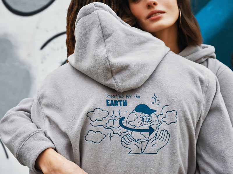 Load image into Gallery viewer, Trivo recycled polyester microfleece hoodie - Custom Wood Designs
