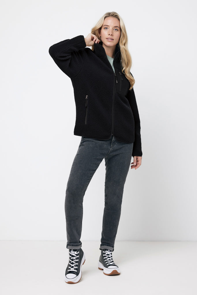 Load image into Gallery viewer, Recycled polyester pile fleece jacket - Custom Wood Designs
