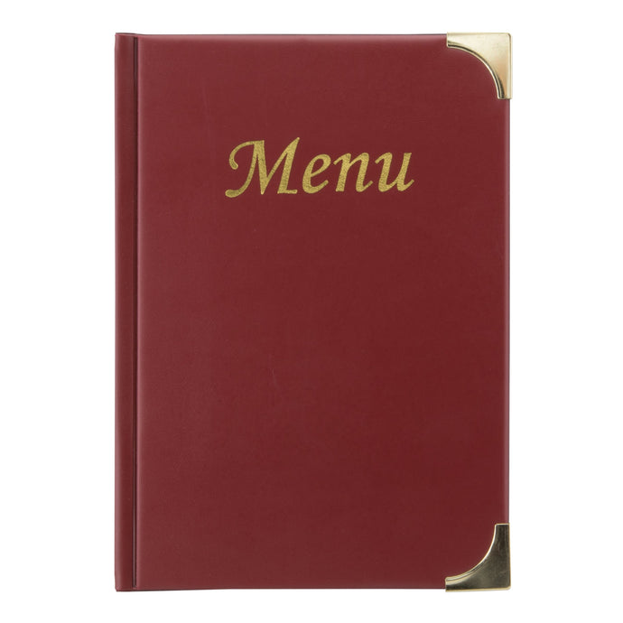 Menu holder 8 x A5 pack of 10 Wine Red Custom Wood Designs __label: Multibuy black-menu-holder-8-x-a5-pack-of-10-53613309428055