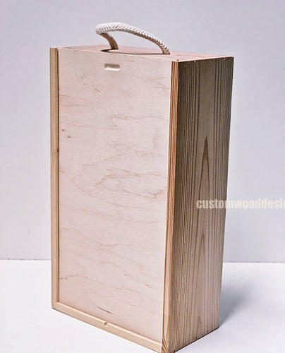 Sliding Lid 2 Bottle Box - Natural x 25 Corporate Gift Box with Wood Wool Custom Wood Designs box corporate double wine gift wine wood wool corporate-gift-box-with-wood-wool-1-sliding-lid-2-bottle-box-natural-x-25-53612160483671