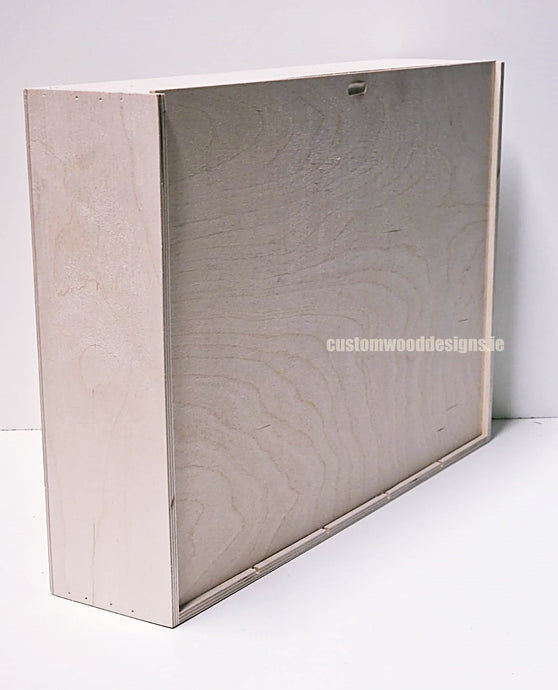 Sliding Lid 5 Bottle Box - Natural x 25 Corporate Gift Box with Wood Wool Custom Wood Designs box corporate gift hamper triple wine box wood wool corporate-gift-box-with-wood-wool-25-sliding-lid-5-bottle-box-natural-x-25-53613495451991