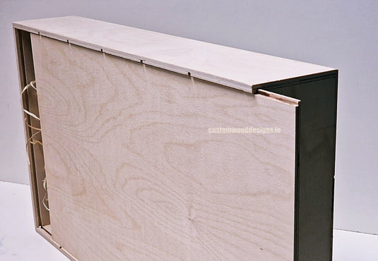 Sliding Lid 6 Bottle Box - Natural x 25 Corporate Gift Box with Wood Wool Custom Wood Designs box corporate gift hamper triple wine box wood wool corporate-gift-box-with-wood-wool-50-sliding-lid-6-bottle-box-natural-x-25-53612174901591