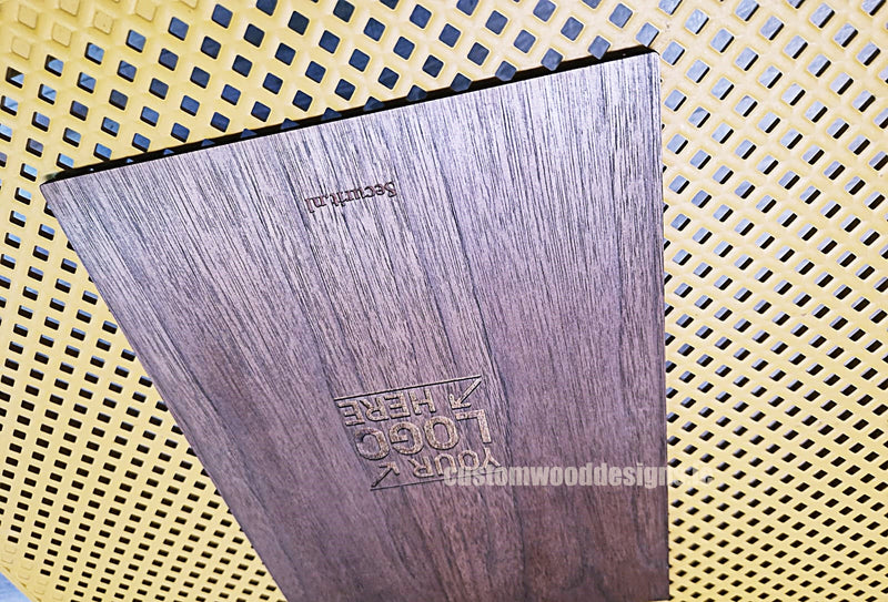 Load image into Gallery viewer, 20 x A4 Walnut Album Menu Securit __label: Multibuy default-title-20-x-a4-walnut-album-53612745883991
